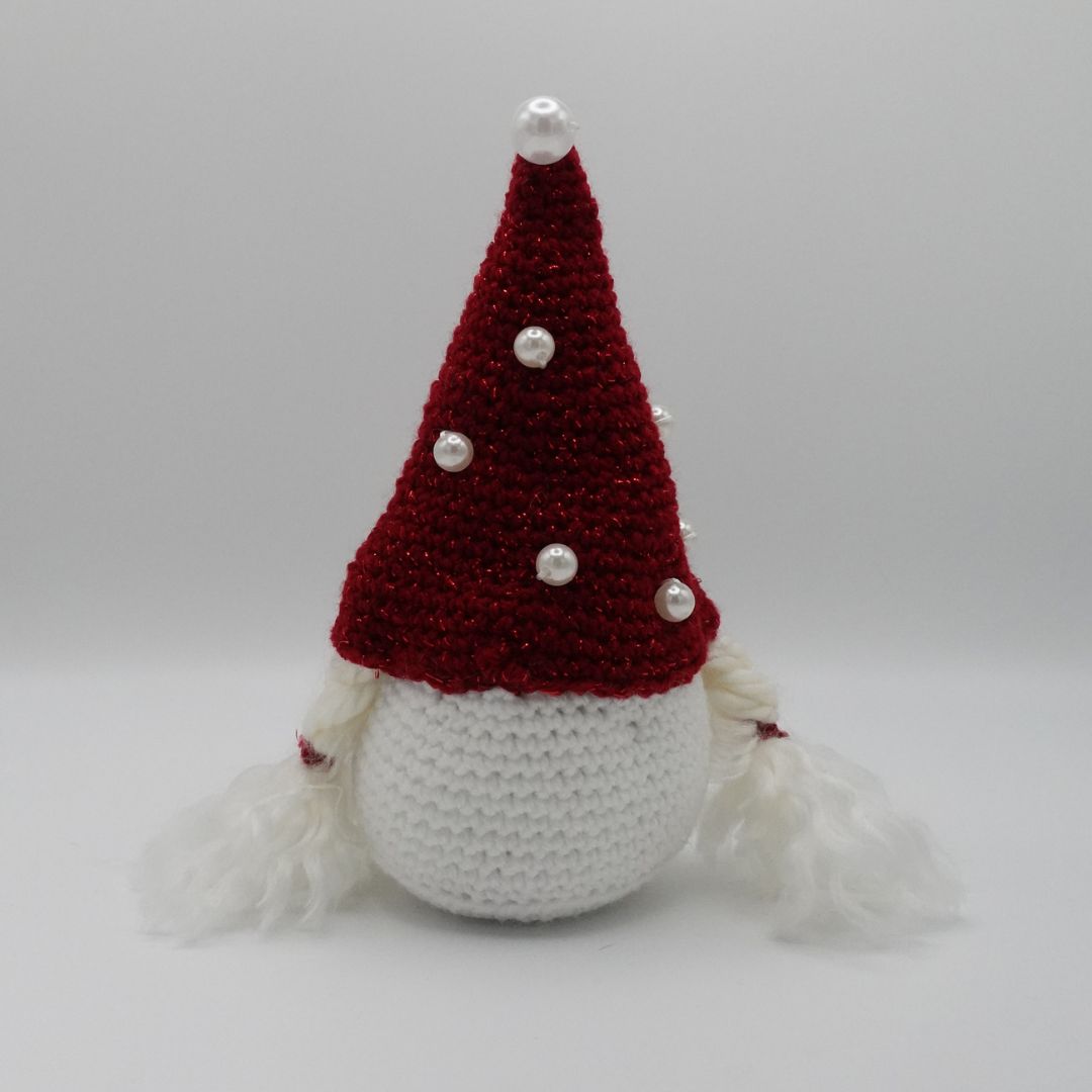 Gnome de noël à couettes